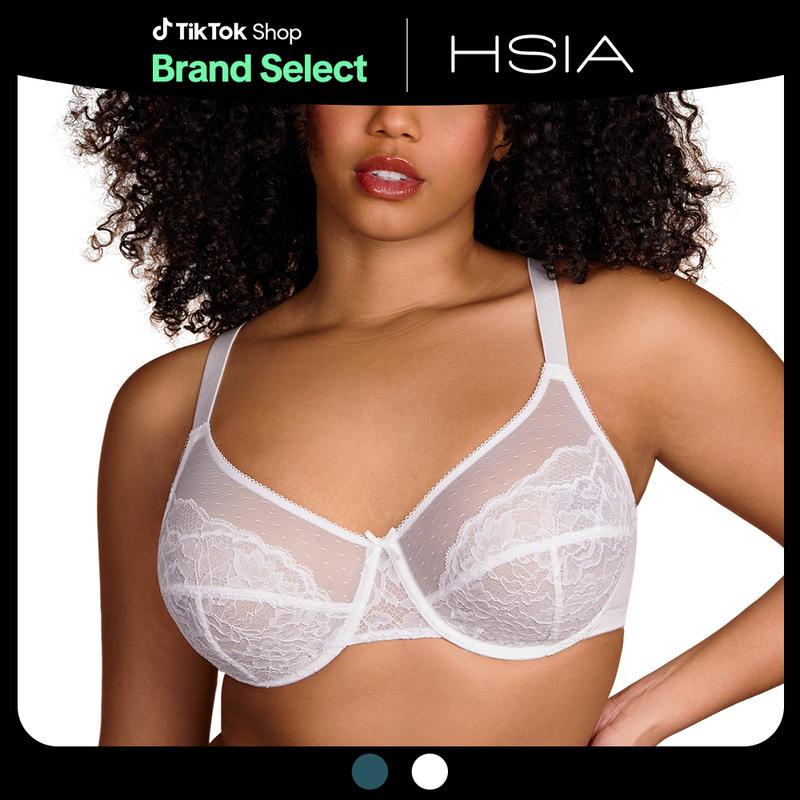 Enchante Unlined Lace Underwire Full CoverageBra